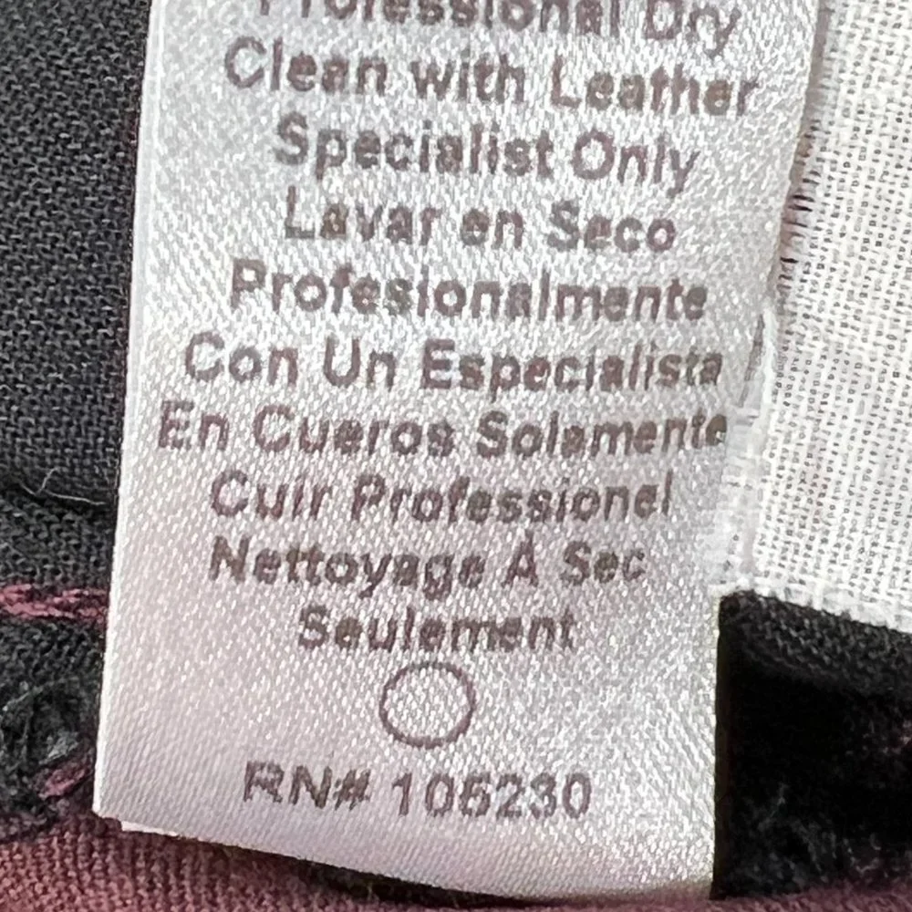 Leather Women's Burgundy Pants - Picture 10 of 12